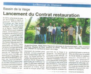 Lancement du contrat restauration